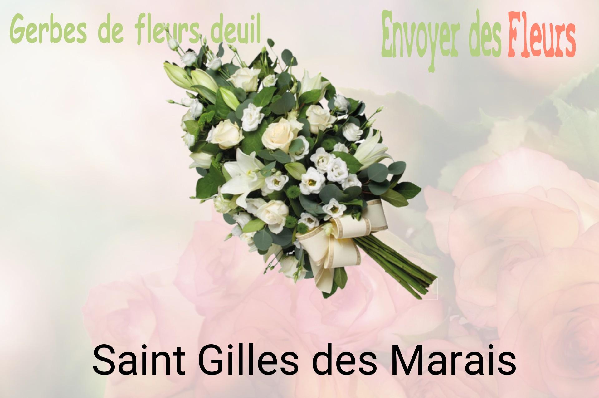 Gerbe de fleurs de deuil livrée à Saint-Gilles-des-Marais